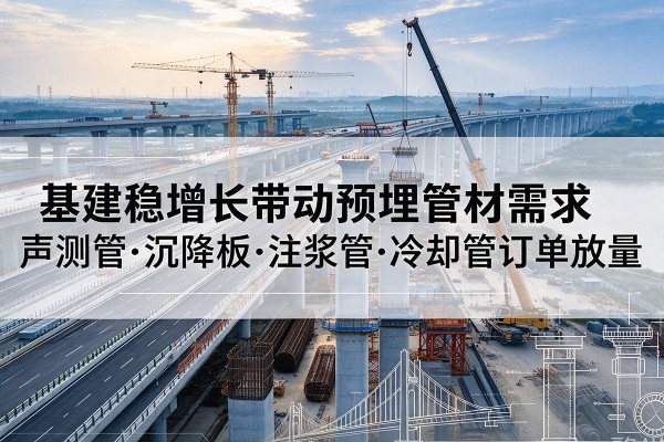 岷县基建稳增长带动预埋监测管材需求，声测管、沉降板、注浆管订单持续放量
